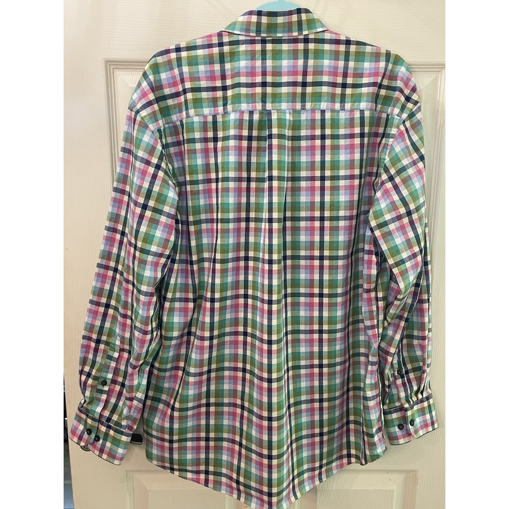 Alan‎ Flusser Men's Long Sleeve Button Up XL Plaid - Picture 6 of 6